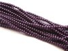150 st 2 mm runda glasprlor i prlemor, Matte Plum Satin