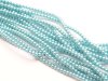 150 st 2 mm runda glasprlor i prlemor, Matte Turquoise Satin