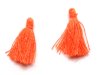  1 st Mini Cotton Tassel, ca 1,7 cm, Orange 