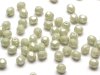  50 st Firepolished, 4 mm, Chalk White Mint Luster 