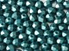 25 st Firepolished, 6 mm, Alabaster Pastel Petrol