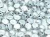 10 st 2-hls cabochoner, 6 mm, Etched Aluminium Silver