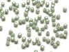 50 st Firepolished 2 mm, Chalk White Teal Luster