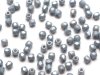 50 st Firepolished 2 mm, Chalk White Baby Blue Luster