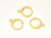 1 par runda brisyrer ,12 mm, Guldpl�terade