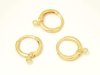 1 par runda brisyrer ,13 mm, Guldpl�terade