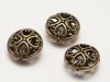 1 st metallp�rla med hj�rtan 17 x 8 mm. Bronsf�rgad