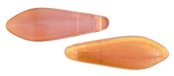 50 st Two Hole Daggers, 5x16 mm, Milky Pink-Celsian