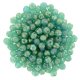  50 st English Cut, 3 mm, Luster Iris - Atlantis Green 