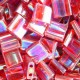  5 g Tila Beads, Transparant Red AB 
