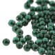  150 st 2 mm runda glasprlor i prlemor, Deep Emerald 