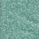  5 g 11/0 Delicas, Silverlined Light Mint Green-Alabaster 