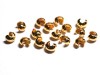  20 st klämpärlegömmor, 3 mm, guldpläterade 