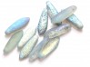  10 st dagger, 5 x 16 mm, Crystal Etched Blue Rainbow 
