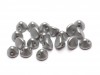  20 st Button Beads, 4 mm, Pastel Metallic Silver 