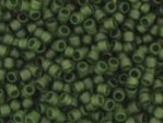 10 g 15/0 TOHO Seedbeads, Transparent - Frosted Olivine 
