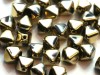  50 st pyramidpärlor, 6 mm, Jet Amber Full 