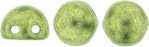  10 st 2-hls cabochoner, 7 mm, Saturated Metallic Greenery 