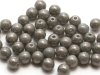  50 st runda, 4 mm, Chalk White Gray Luster 