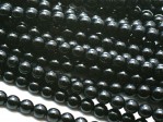  120 st 4 mm runda glasprlor i prlemor, Black 