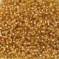  10 g 15/0 Seed Beads, Silverlined Gold 