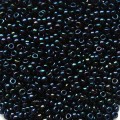  10 g 15/0 Seed Beads, Metallic Blue Iris 