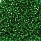  10 g 15/0 Seed Beads, Silverlined Light Green 