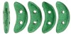  50 st Crescents, 3x10 mm, Saturated Metallic Emerald Green 