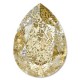  1 st Swarovski Pear 4320, 18 x 13 mm, Crystal Gold Patina 
