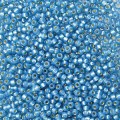  10 g 8/0 Seed beads, Duracoat Silverlined Powder Blue 