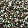  10 g 8/0 Seed beads, Picasso Transparant Red Brown 
