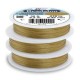 ca 9,2 m 49 strand Beadalon wire 0,46 mm, Satin Gold 