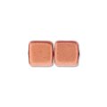  25 st Tile Beads 6x6 mm, Matte Metallic Copper 