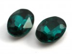  1 st fasetterad oval, 10 x 14 mm, Teal 