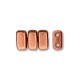  50 st Brick Beads 6x3 mm, Matte Metallic Copper 