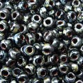  10 g 11/0 Seed Beads, Picasso Smoky Black Matte 