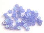  50 st blommor, 5 mm, Frosted Light Sapphire AB 