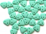  30 st Czechmates Triangles 6 mm, Matte Turquoise 