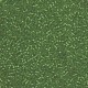  10 g 15/0 Seed Beads, Semimatte Silverlined Dark Green 