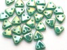  30 st Czechmates Triangles 6 mm, Luster Iris - Antique Green 