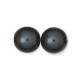  25 st 6 mm runda glasprlor i prlemor, Black Pearl 