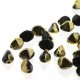  25 st Pinch beads, 7 mm, Jet Amber 