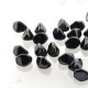 25 st Pinch beads, 7 mm, Jet Hematite 