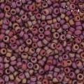  10 g 8/0 Seedbeads, Frosted Opaque Glaze Rainbow Dark Red 
