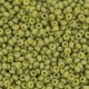  10 g 8/0 Seedbeads, Frosted Opaque Glaze Rainbow Olive 