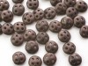  30 st Czechmates QuadraLentils, 6x2 mm, Matte - Dark Bronze 