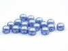  10 st 2-håls cabochoner, 6 mm, Pastel Light Sapphire 