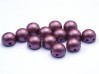  10 st 2-håls cabochoner, 6 mm, Pastel Burgundy 
