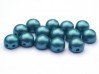  10 st 2-håls cabochoner, 6 mm, Pastel Emerald 