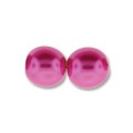  120 st 4 mm runda glasprlor i prlemor, Hot Pink 